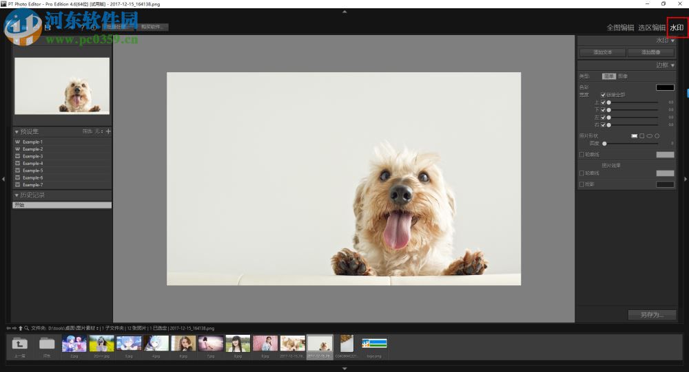 pt photo editor 4给图片添加水印的方法