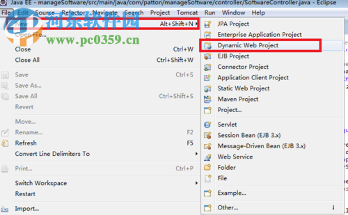 eclipse下新建动态web项目的方法
