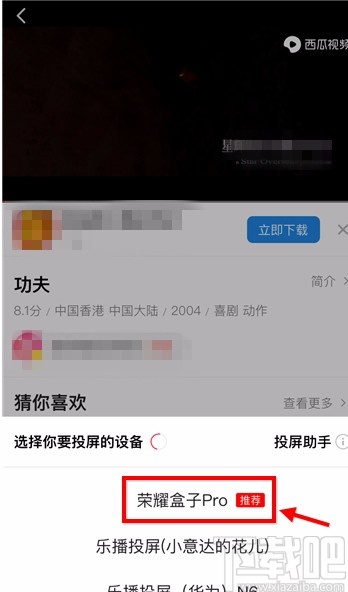 西瓜视频APP投屏的方法