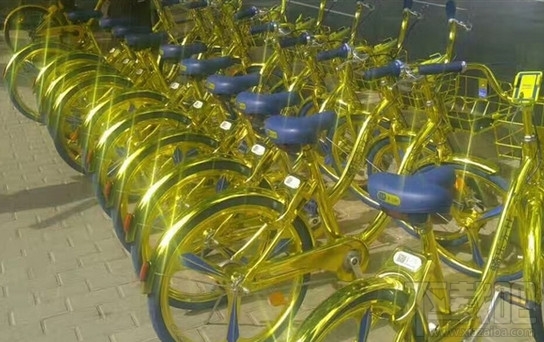 金色的共享单车是哪家的?怎么借金闪闪单车
