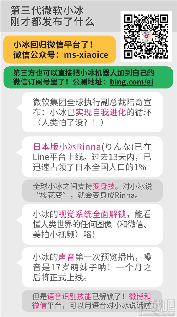 微软小冰微信公众号是什么 微软小冰微信公众号名字/二维码