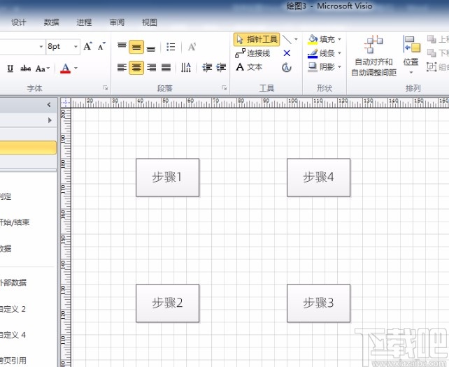 Microsoft Visio设置跨线的方法