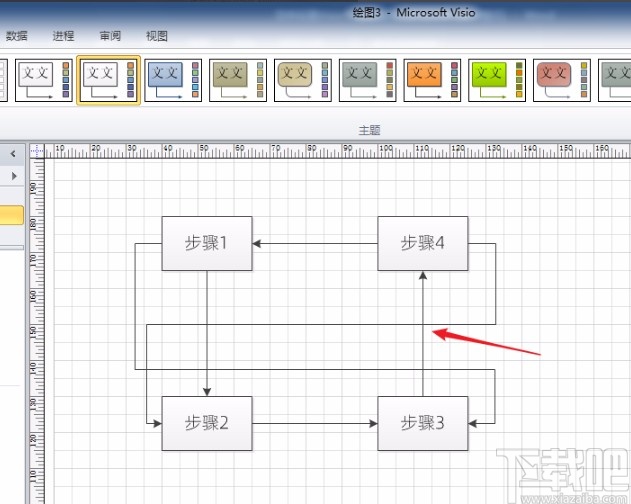 Microsoft Visio设置跨线的方法
