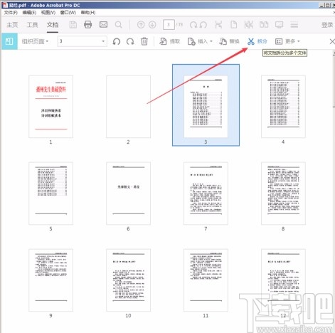 Adobe Acrobat dc拆分PDF文件的方法