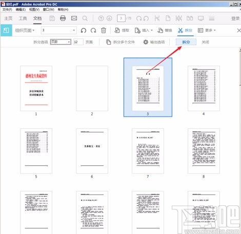 Adobe Acrobat dc拆分PDF文件的方法