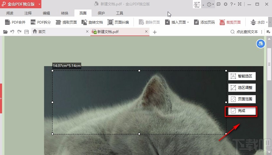 金山PDF阅读器裁剪PDF页面的方法