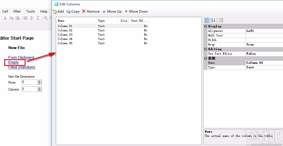 Tabular Text Editor的使用方法