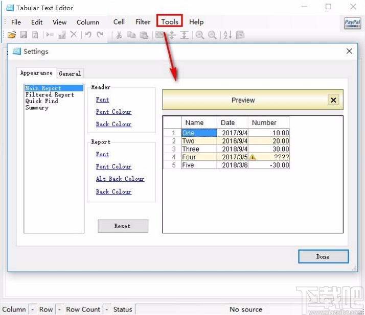 Tabular Text Editor的使用方法