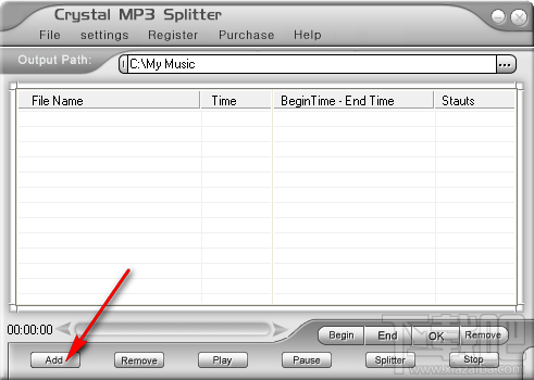 Crystal MP3 Splitter分割MP3音频文件的方法步骤