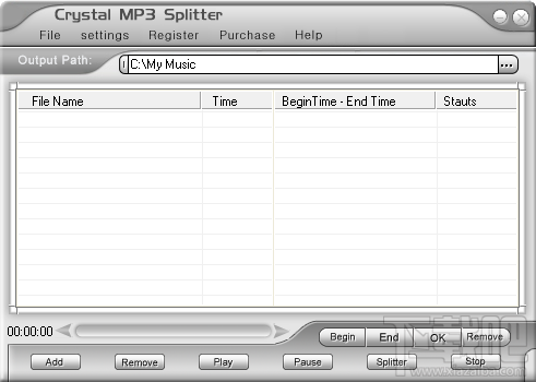 Crystal MP3 Splitter分割MP3音频文件的方法步骤