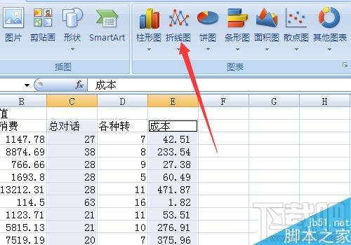 Excel2016如何修改折线图的横坐标