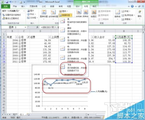 EXCEL折线图要怎么添加数据标记？