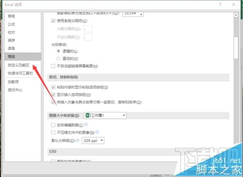 Excel2016要怎么取消单元格右下角显示粘贴的选项