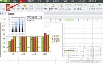 wps2016文字中折线图怎么插入
