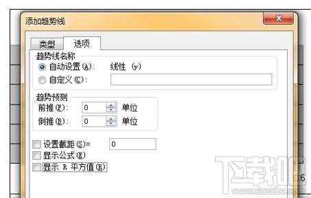 Excel2007中添加趋势线和线性回归的操作方法