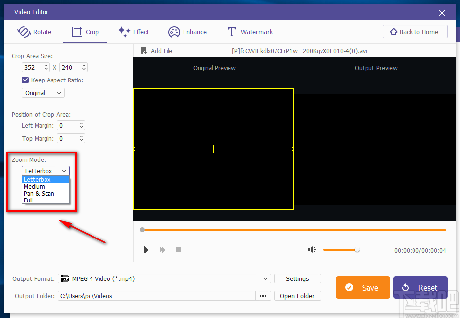 Apeaksoft Video Editor裁剪视频画面的方法步骤