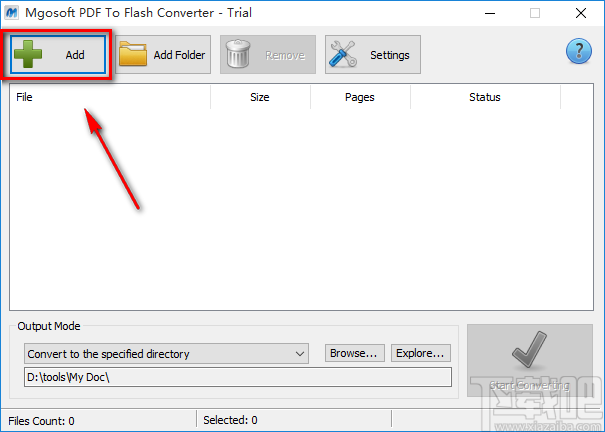 Mgosoft PDF To Flash Converter将PDF文件转为Flash文件的方法