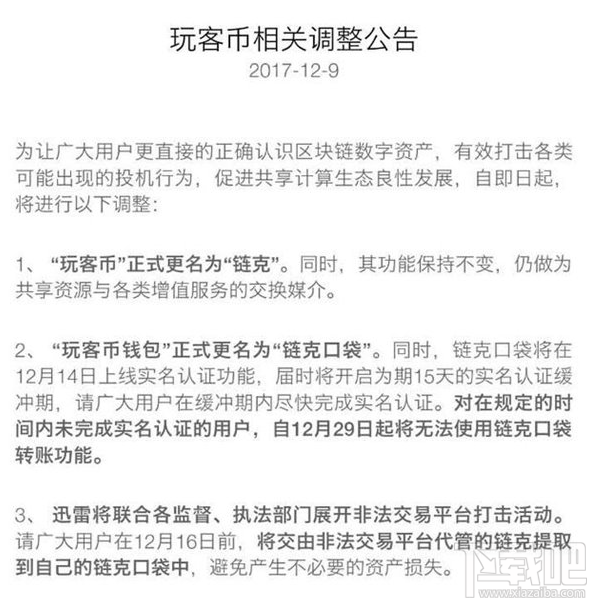 迅雷玩客币将上线实名认证?实名认证期限多长?