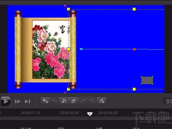 会声会影X10用图片怎么制作卷轴画动画