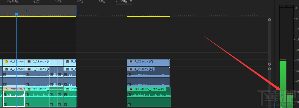 premiere声音大小如何调节