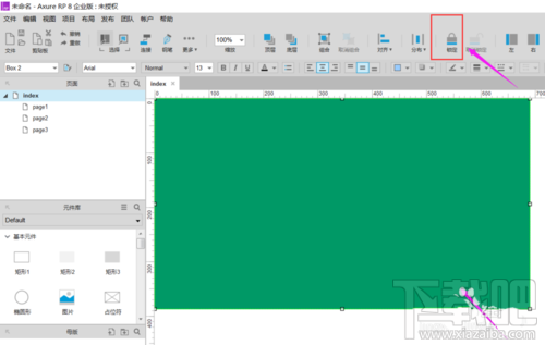 Axure怎么锁定与解锁元件