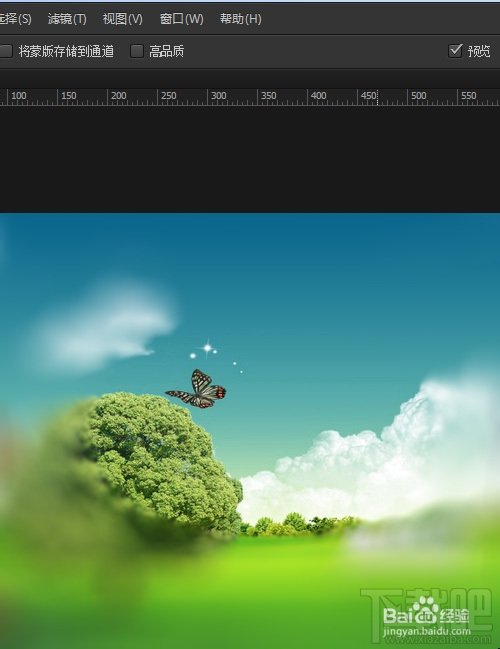 Photoshop CCS场景光圈移轴模糊调整控制手柄不见了怎么回事