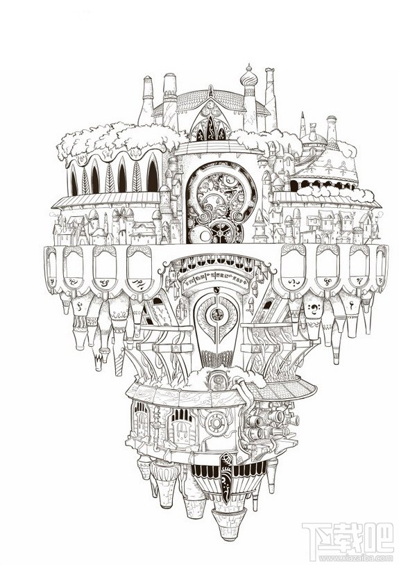 漫画上色技法 SAI绘图软件轻松画城堡