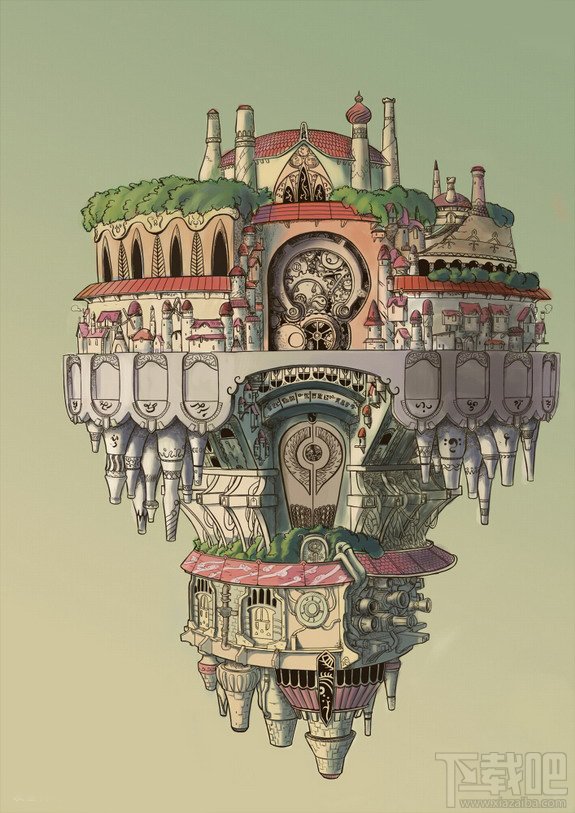 漫画上色技法 SAI绘图软件轻松画城堡