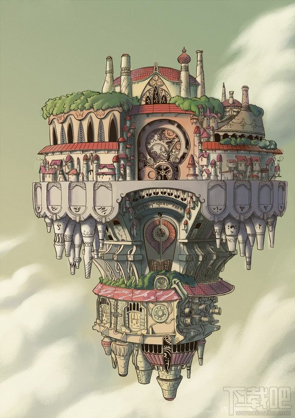 漫画上色技法 SAI绘图软件轻松画城堡