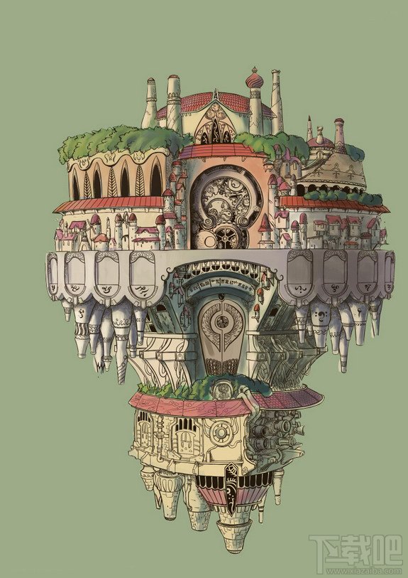 漫画上色技法 SAI绘图软件轻松画城堡