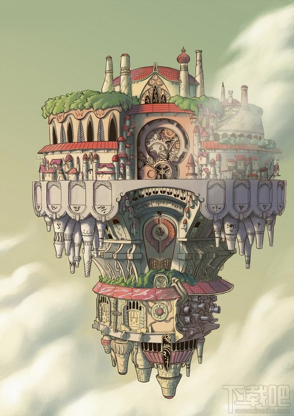 漫画上色技法 SAI绘图软件轻松画城堡