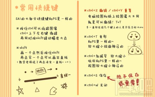 SAI绘图软件常用快捷键有哪些