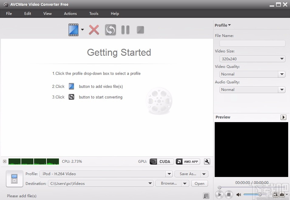AVCWare Video Converter Free设置中文的方法