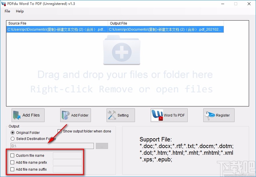 PDFdu Word To PDF Converter将word转为PDF的方法