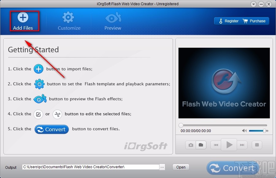 iOrgsoft Flash Web Video Creator转换视频格式的方法