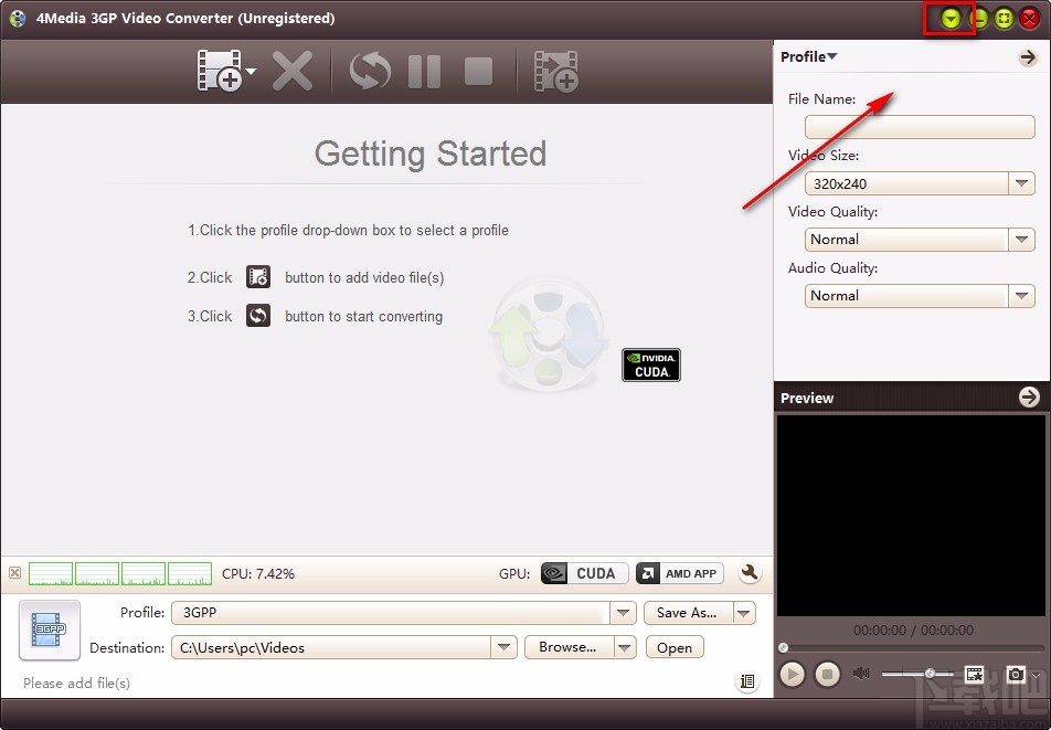 4Media 3GP Video Converter设置中文的方法
