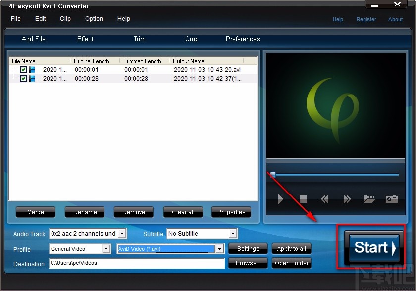 4Easysoft XviD Converter转换视频格式的方法