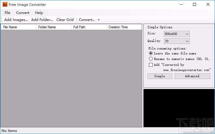 Free Image Converter调整图片大小的方法