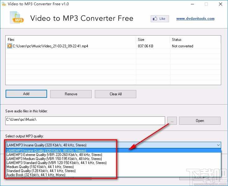 Video to MP3 Converter Free将视频转为MP3音频的方法