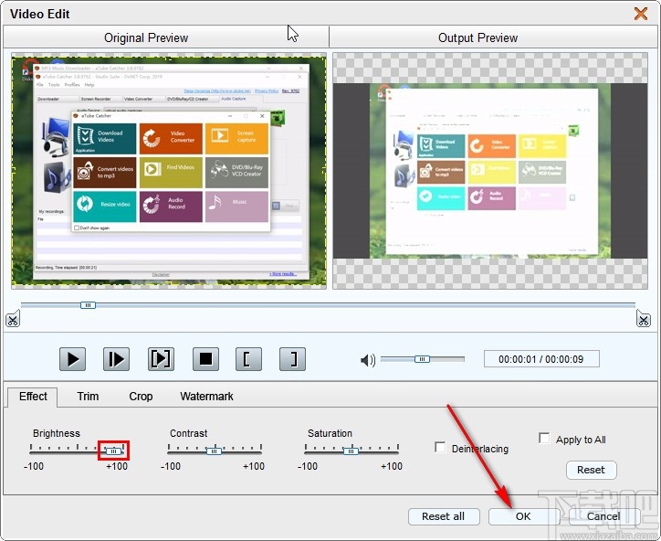 4Easysoft FLV to Video Converter调整视频亮度的方法