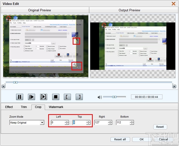 4Easysoft FLV to Video Converter裁剪视频尺寸的方法