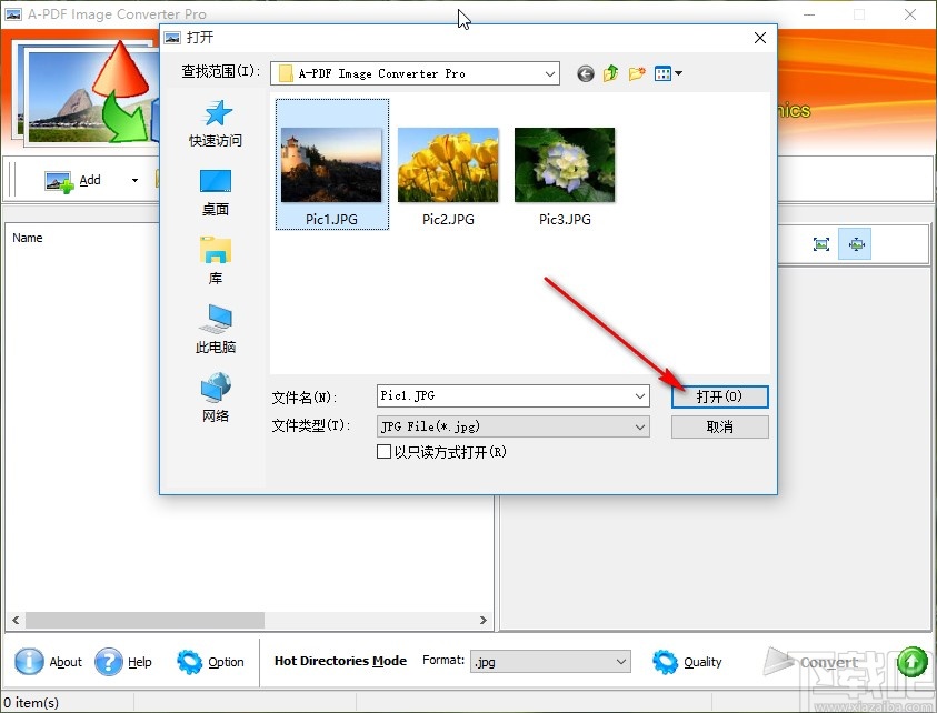 A-PDF Image Converter Pro转换图片格式的方法