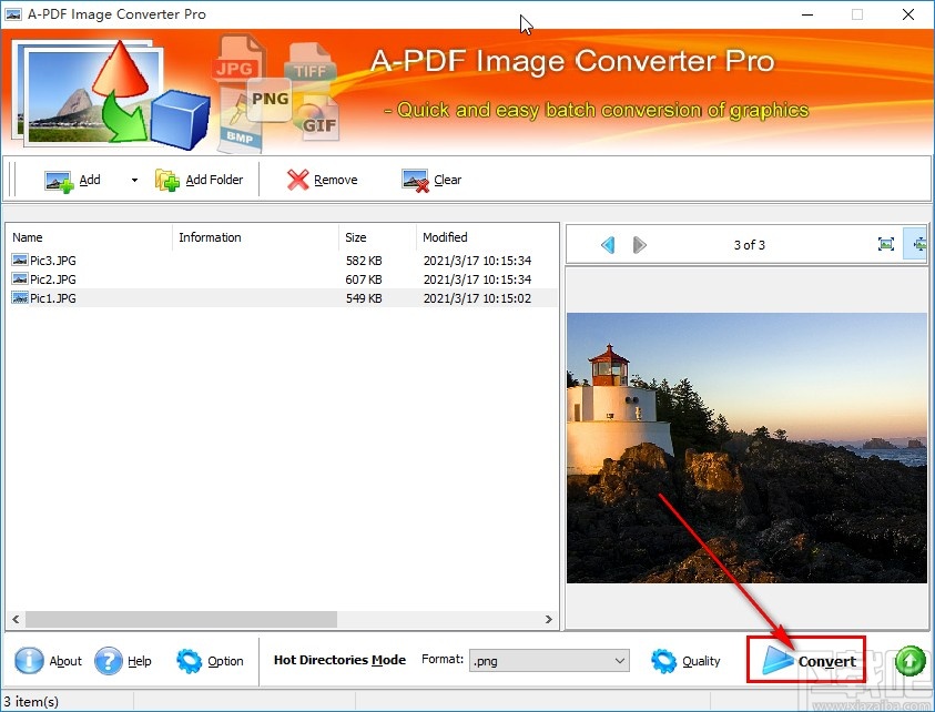 A-PDF Image Converter Pro转换图片格式的方法
