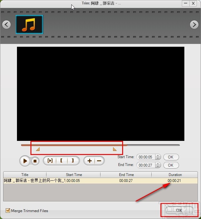 iOrgSoft Audio Converter剪切音频的方法