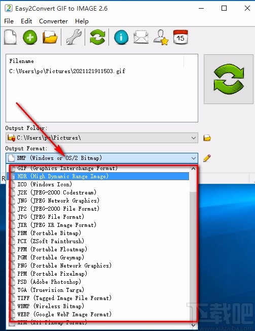 Easy2Convert GIF to IMAGE转换GIF图片格式的方法