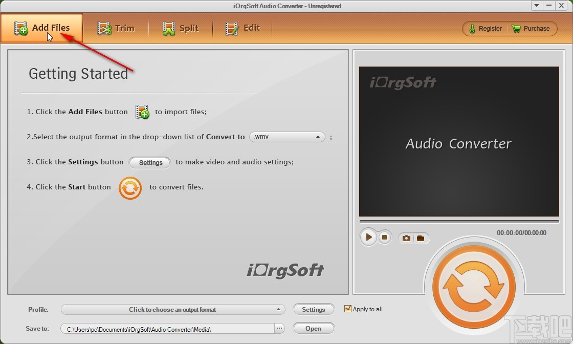 iOrgSoft Audio Converter转换音频格式的方法