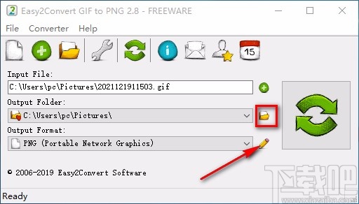 Easy2Convert GIF to PNG将GIF图片转为PNG图片的方法