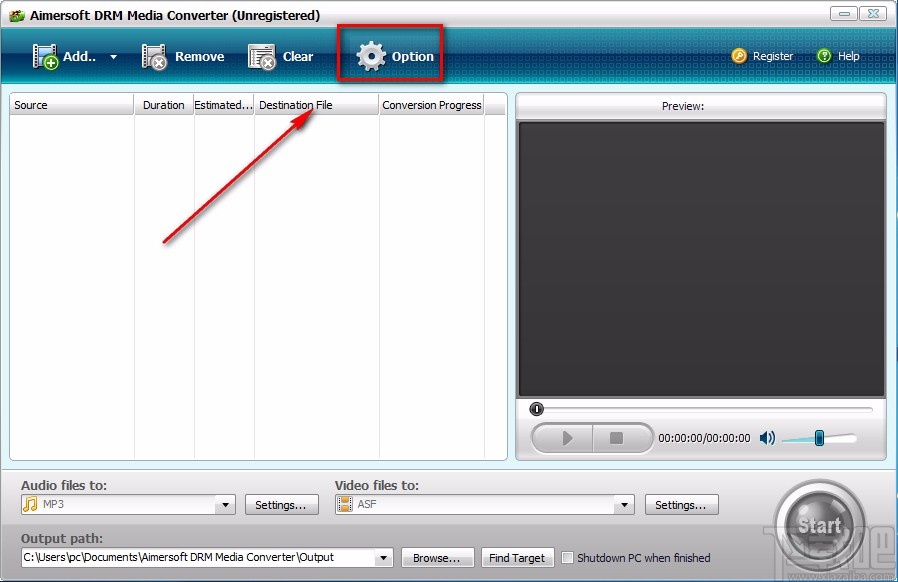 Aimersoft DRM Media Converter设置默认保存位置的方法