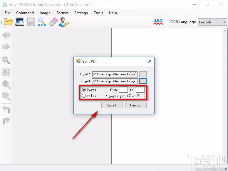 VeryPDF OCR to Any Converter分割PDF的方法