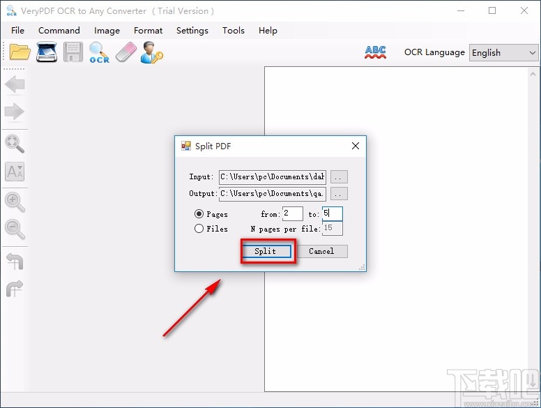 VeryPDF OCR to Any Converter分割PDF的方法
